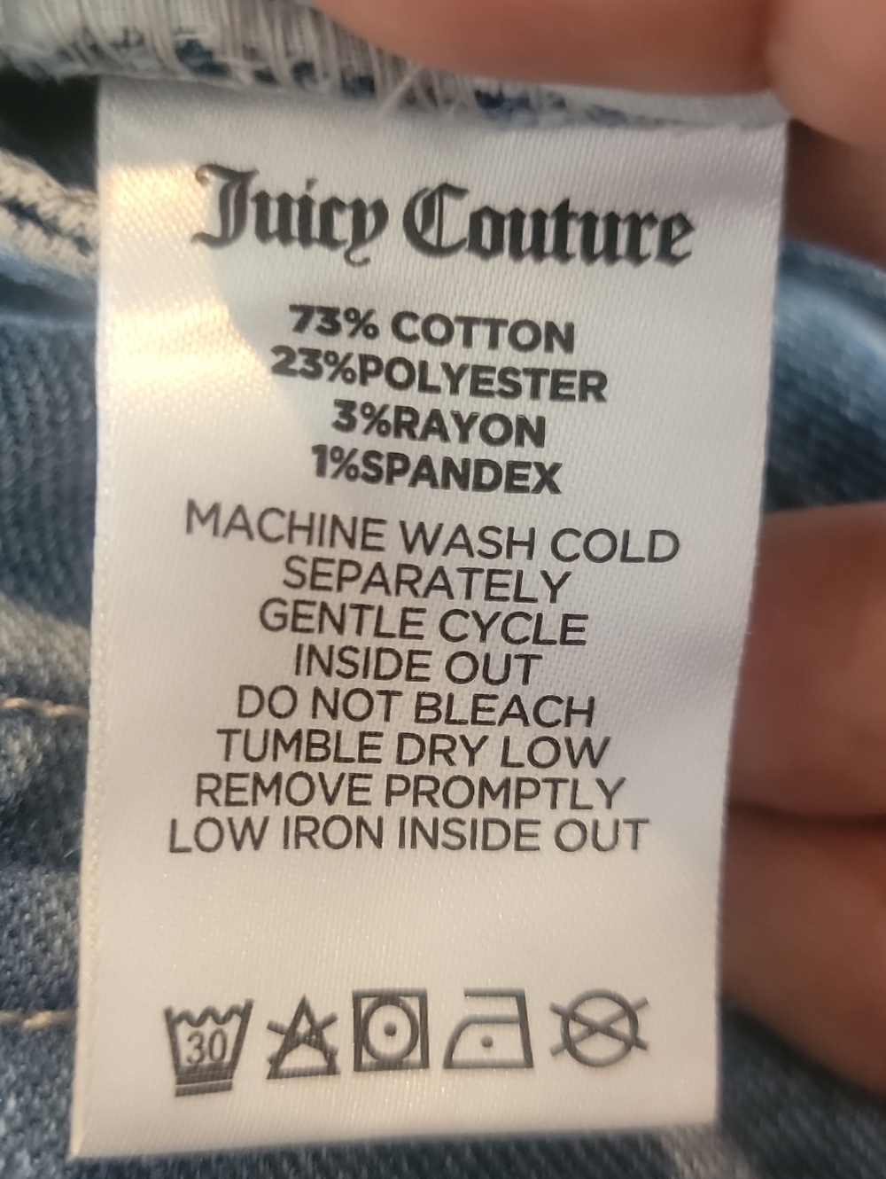 Juicy Couture Y2K Wide Leg Cargo Jeans Logo Back Pink Size 9/29 - Picture 10 of 13